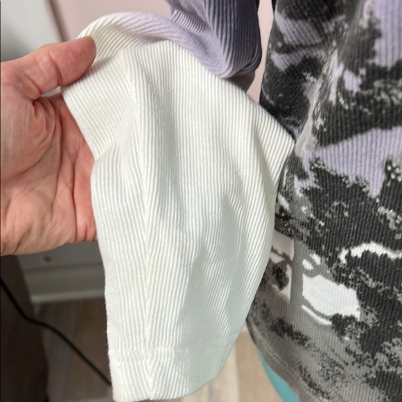 Chico's Gray and White Tree Print Long Sleeve Top - Picture 6 of 9